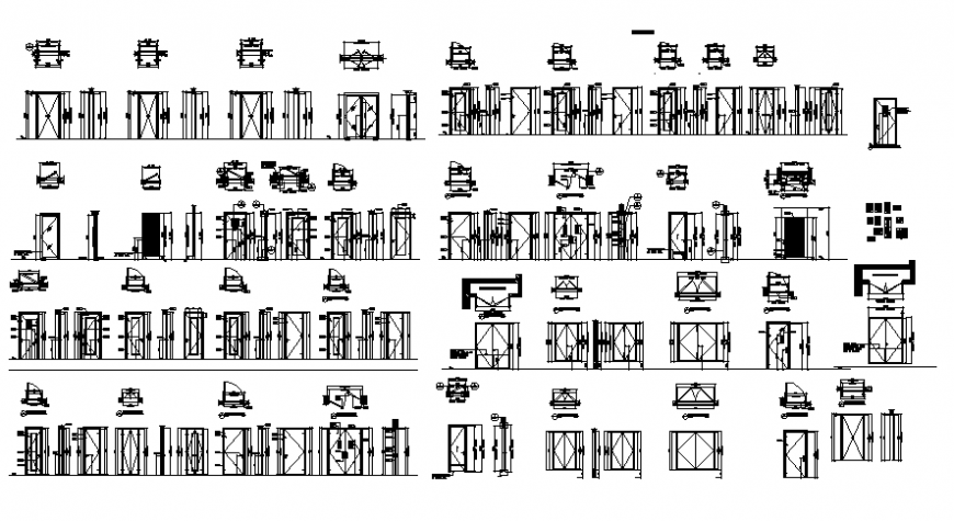 CAD Drawings of door blocks and window 2d view autocad software file