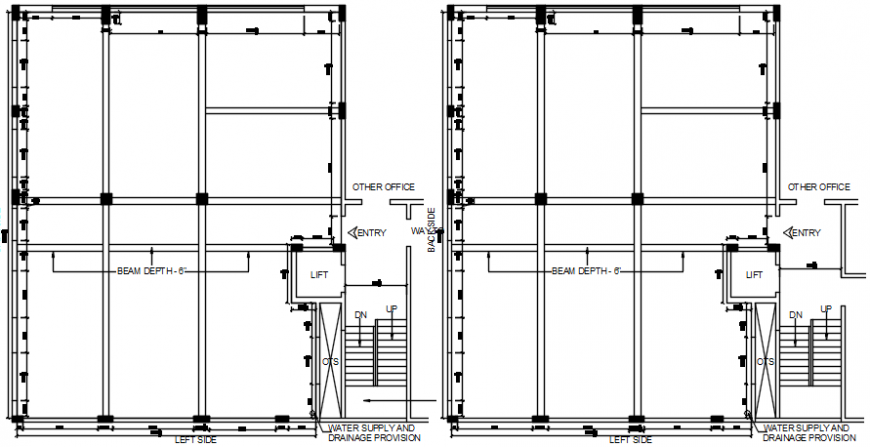 CAD drawings of elevator 2d view autocad software file