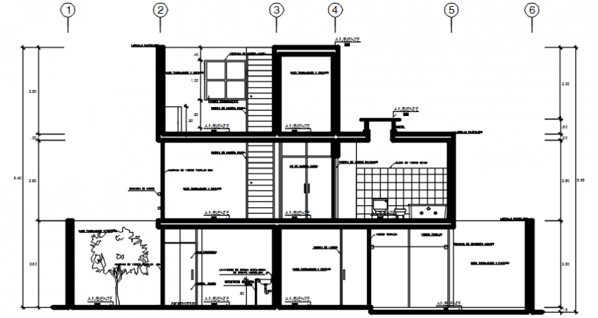 CAd drawings of house section 2d view dwg autocad file