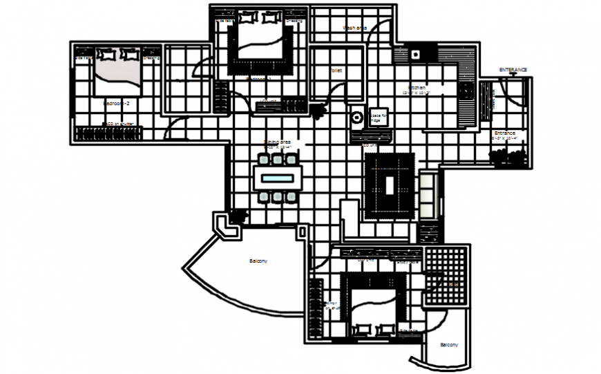 CAD drawings of residential house 2d view layout plan autocad software file