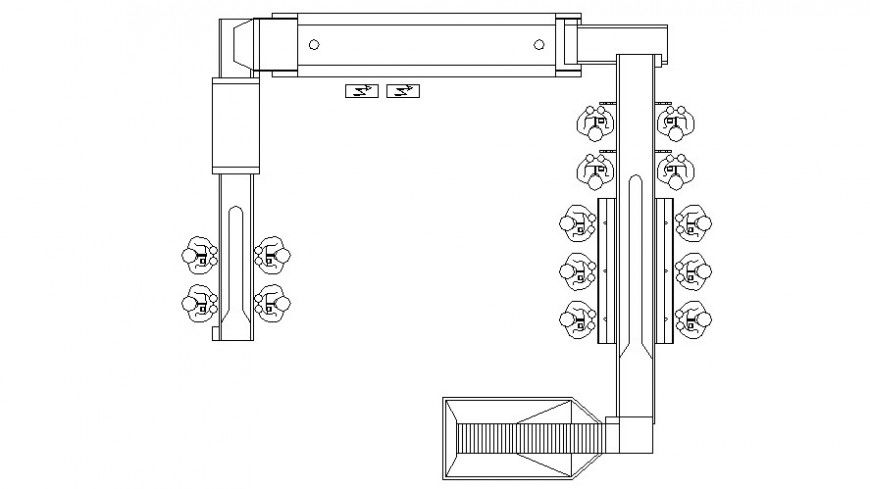 CAD drawings plan of office room autocad software file
