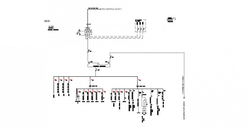 CAD electric circuits diagram 2d view drawing in autocad file