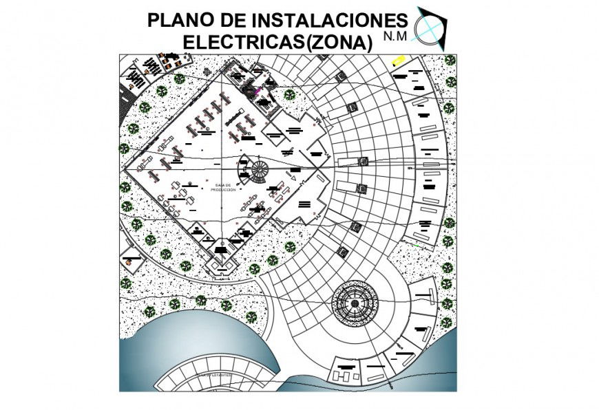 CAD electrical installation plan 2d view autocad software file