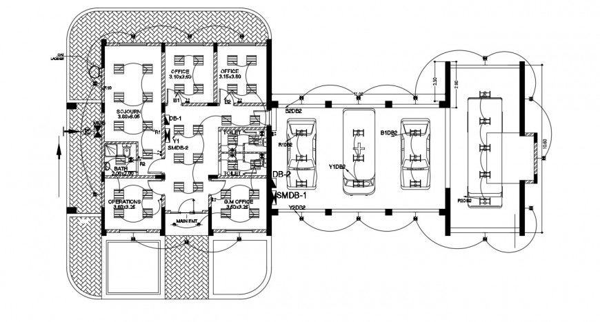 CAD electrical layout plan drawings details in hospital building dwg file