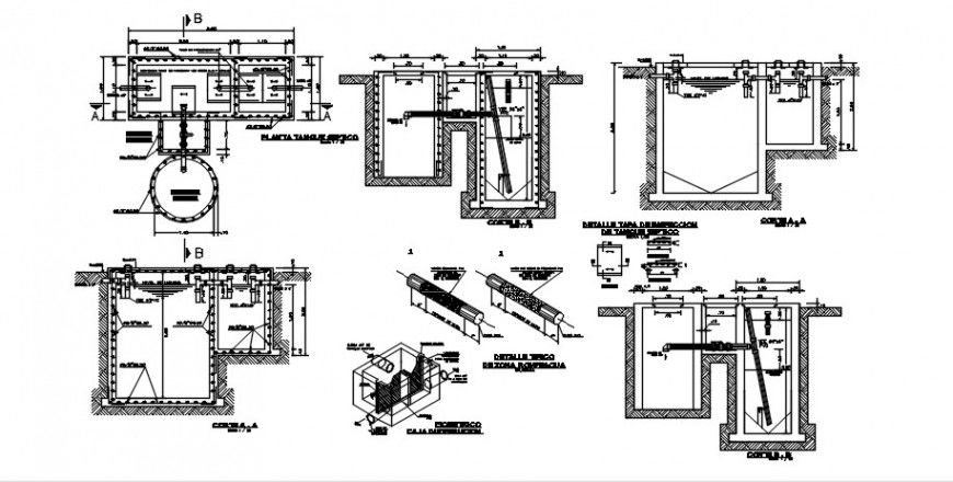 CAD footing units structure 2d view autocad software file