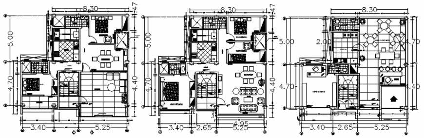 CAD house plan 2d drawings detailing in autocad software file