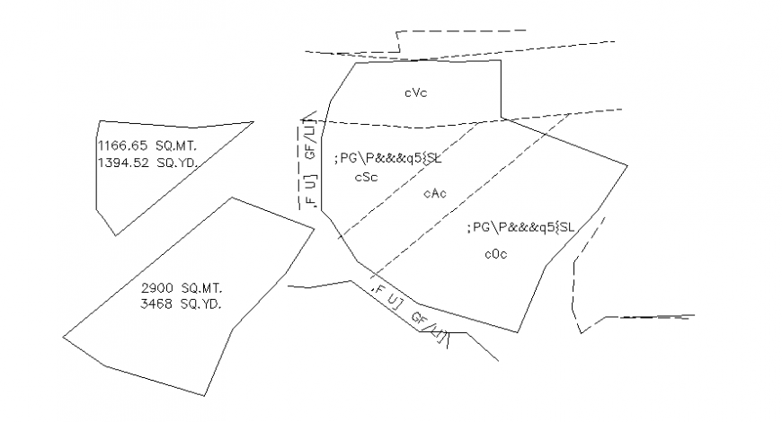 CAD layout drawings of an area 2d view autocad software file