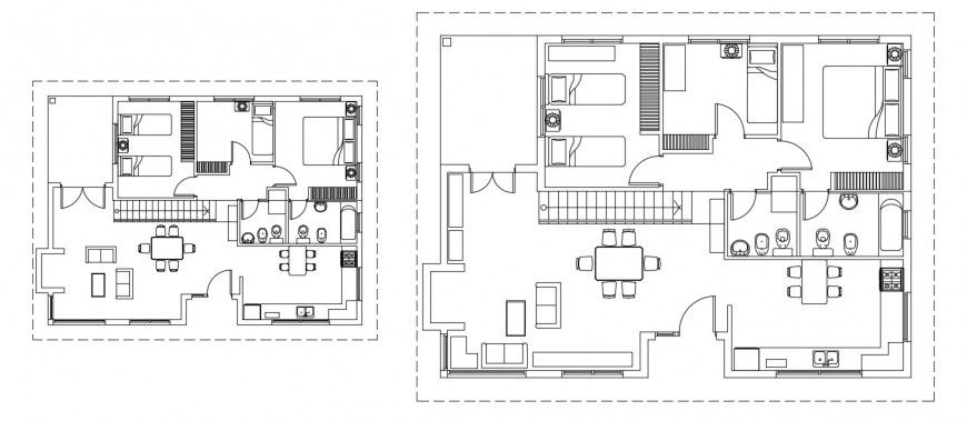 CAD layout plan of house 2d view autocad software dwg file