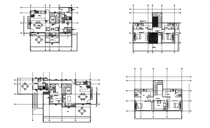 CAD layout plan of house 2d view Autocad software file