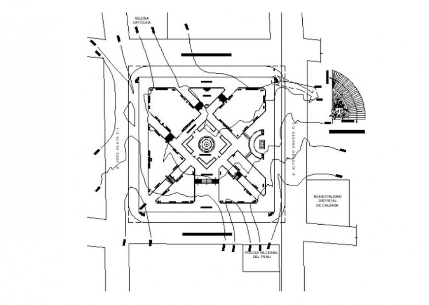 CAD layout planning details of an area 2d view autocad file