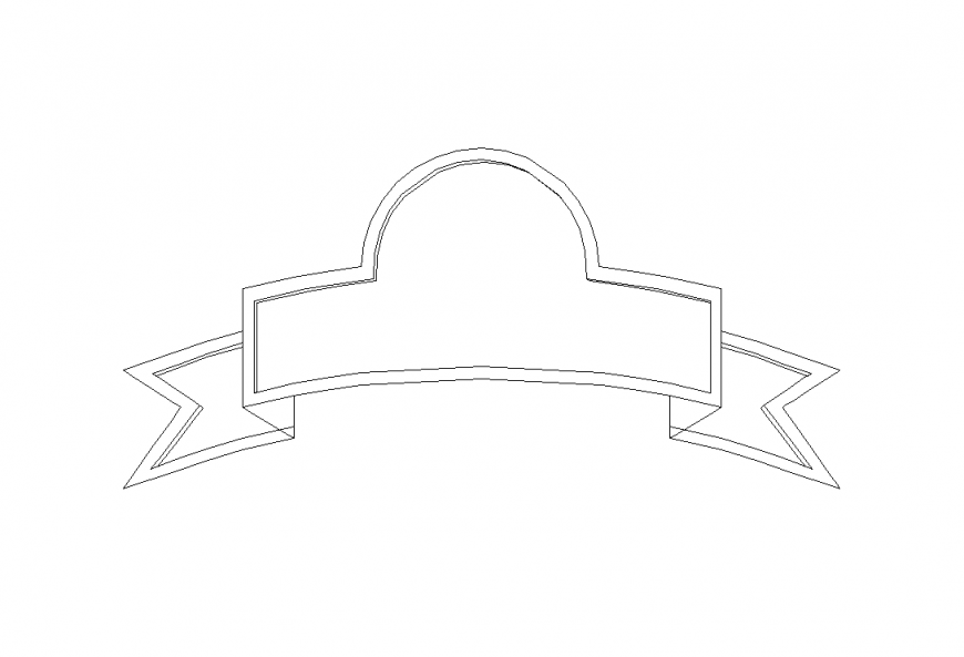 Cad logo and symbol of designer strip view dwg file