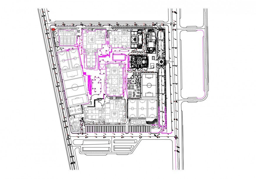 CAD plan of sports ground dwg AutoCAD file