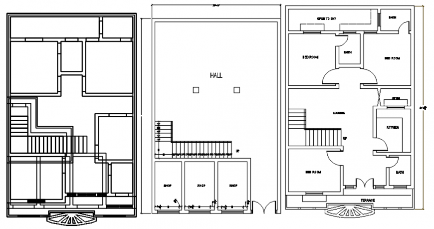 CAD plan of house 2d drawings dteials in autocad software file