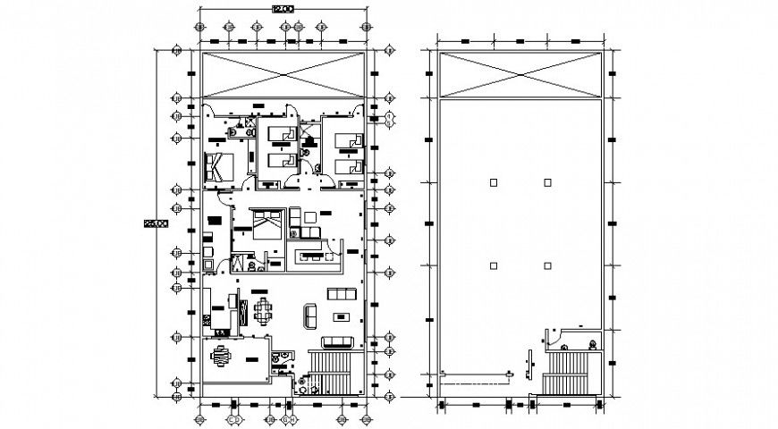 CAD plan of house layout details in autocad software file