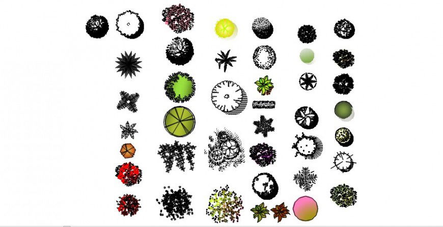 CAD plan of landscaping units autocad software file