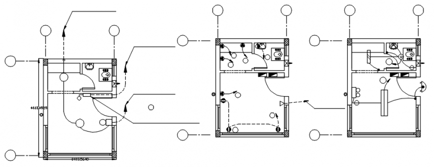 CAD plan of sanitary toilet area details in autocad software file