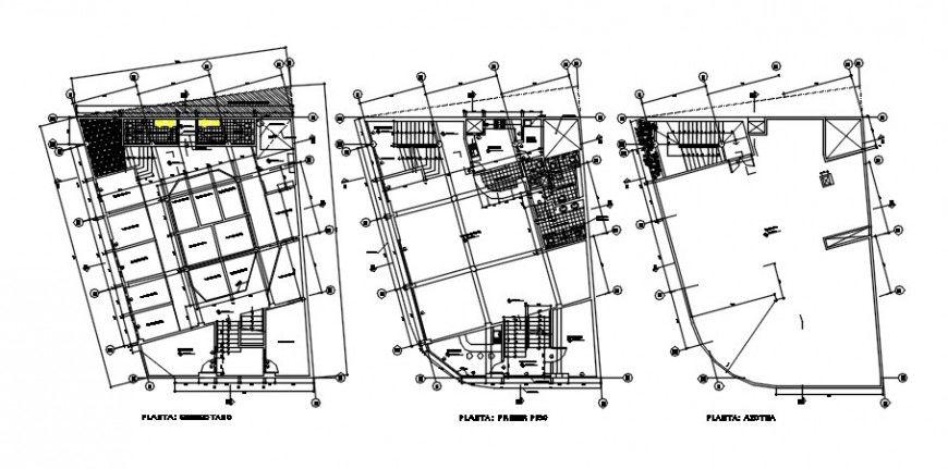 CAD planning detail of an area 2d view layout AutoCAD file