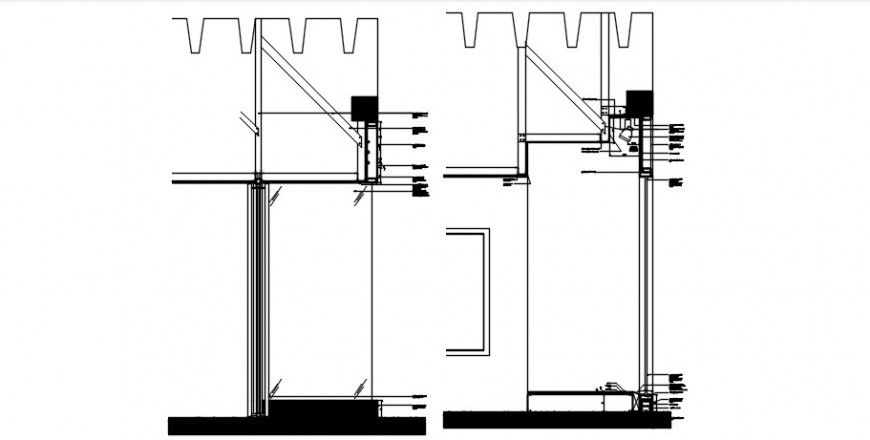 CAD sectional detail of structural blocks dwg autocad file