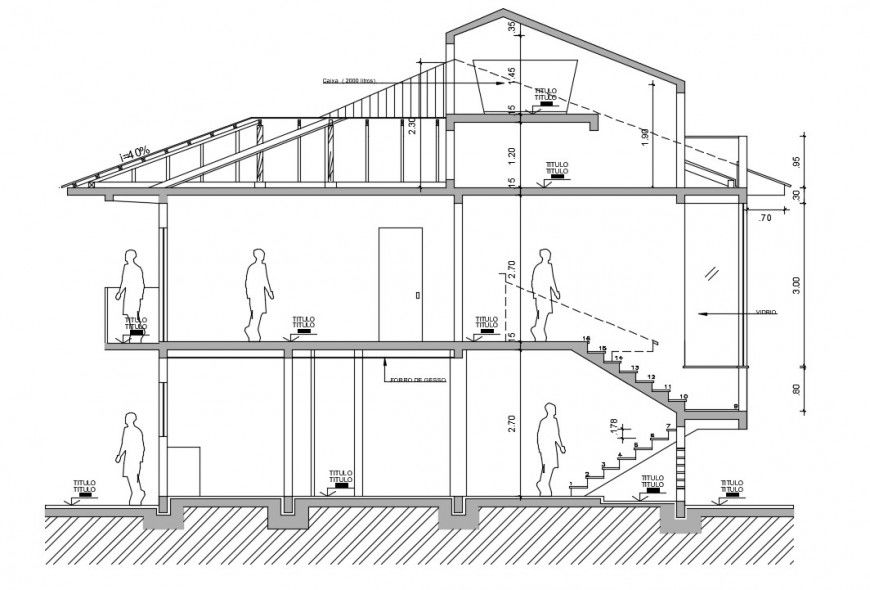 CAD sectional drawings detail of house 2d view autocad file