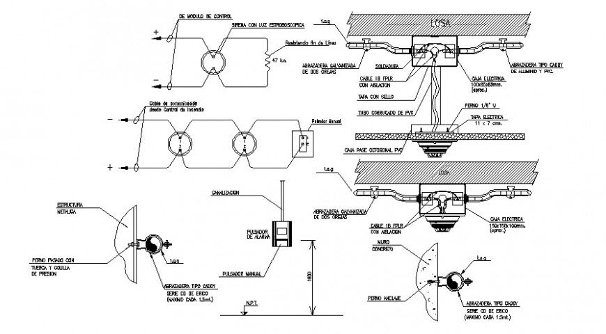 CAD sectional drawings details of structural blocks dwg file