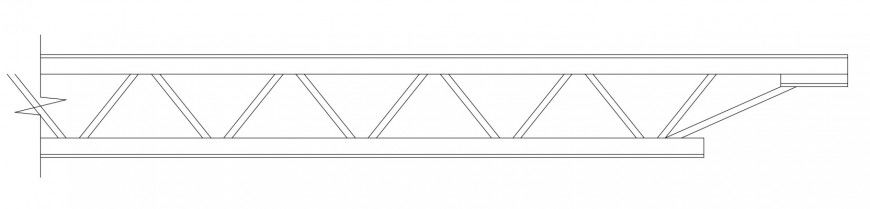 CAD structural drawing details of roof struts dwg file