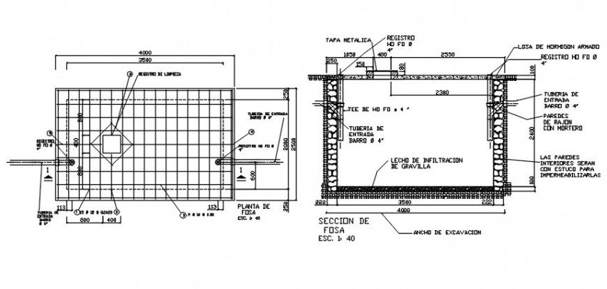 CAD structural drawings details of water tank plumbing units dwg file