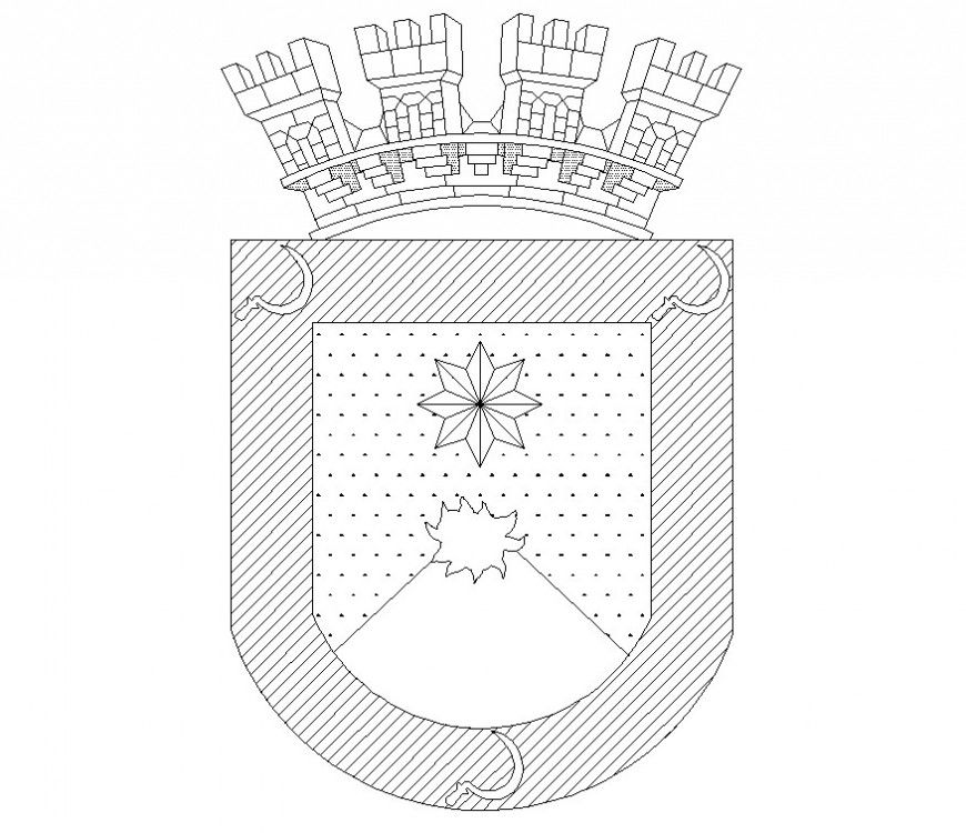 CAD symbol block detail 2d view layout file in autocad format