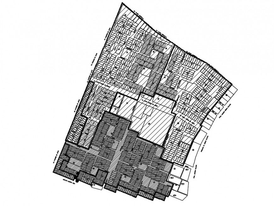 CAD zonal area detailing drawings 2d view plan dwg file