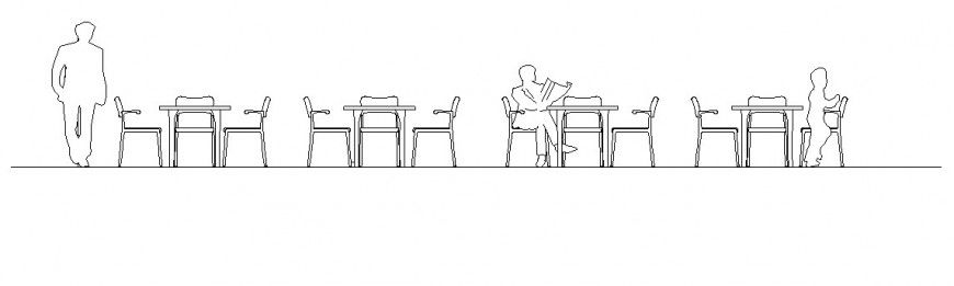 Cafe Bar CAD Furniture Layout DWG for Interior Planning Projects