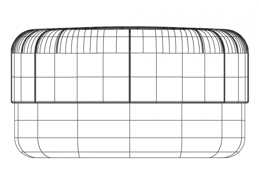 Cage front elevation cad block details dwg file
