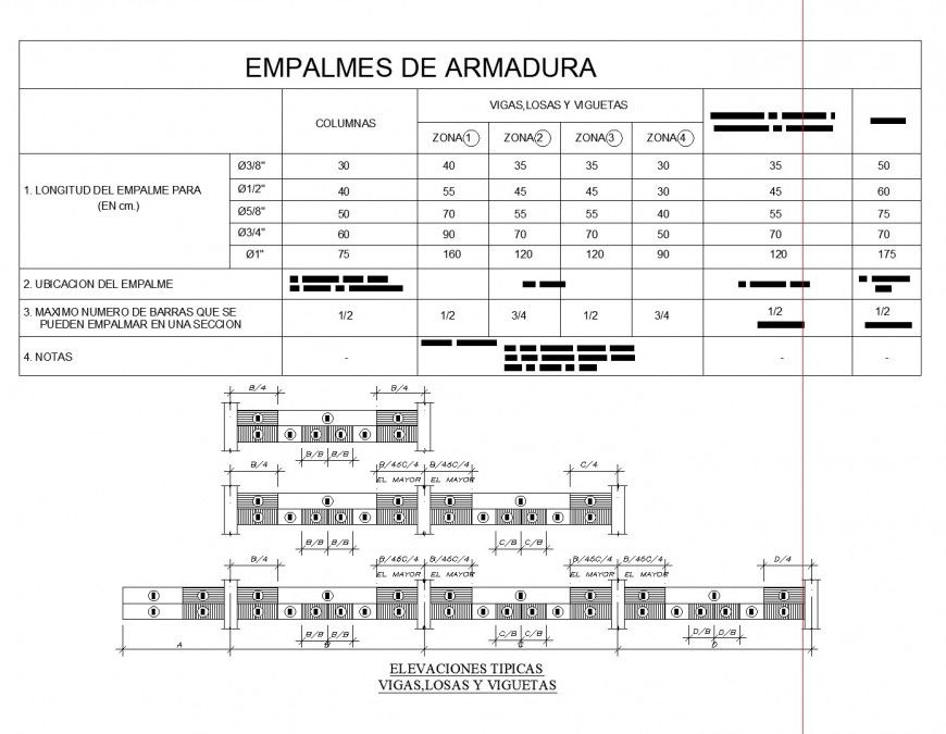 Calculation of column detail dwg file
