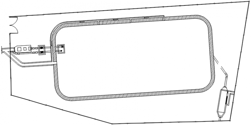 Canal plumbing section cad drawing details dwg file