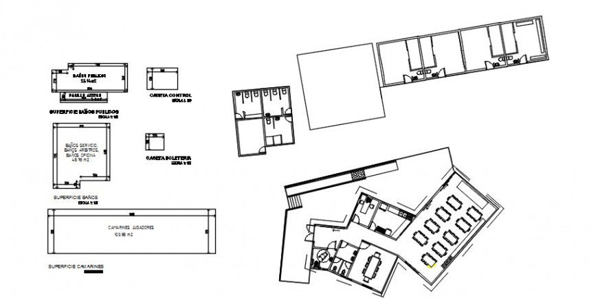Canteen distribution plan and sanitary facility plan drawing details dwg file