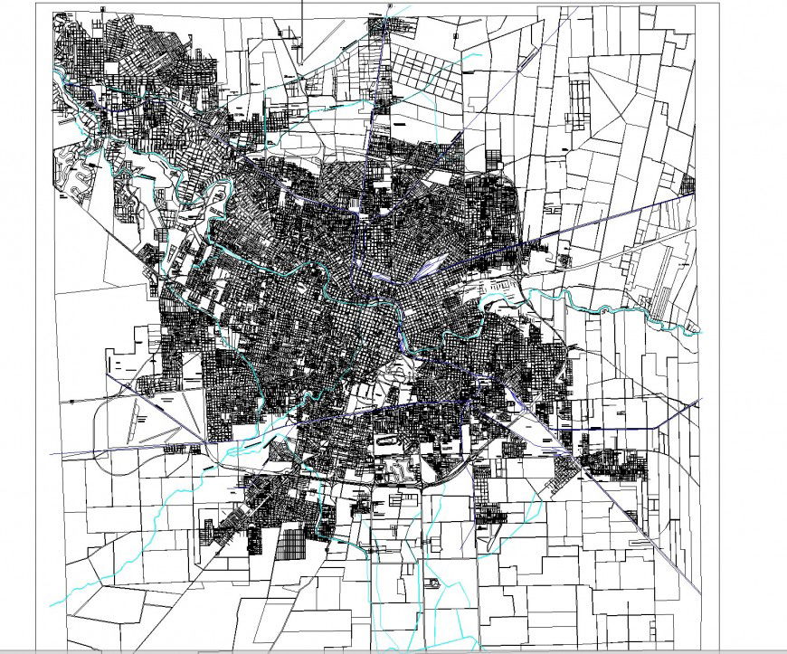 Capital Mendoza map plan autocad file