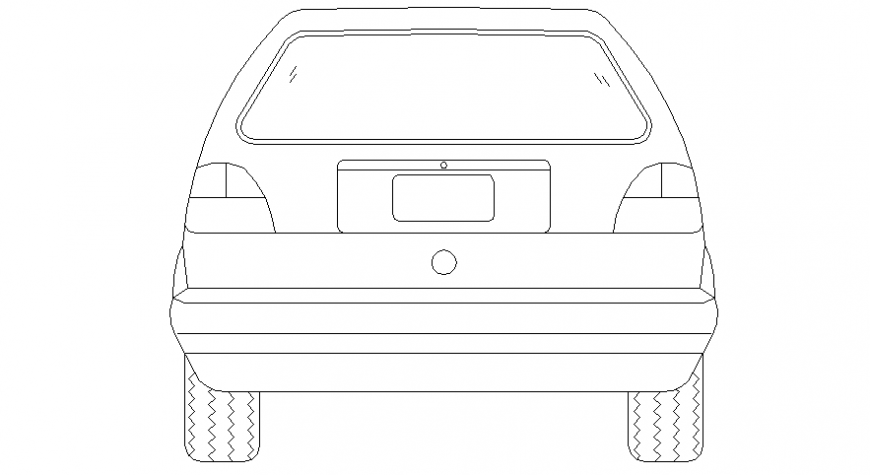 Car back view model detail file