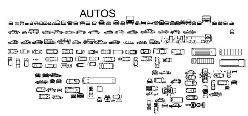 Car block drawing in dwg AutoCAD file.
