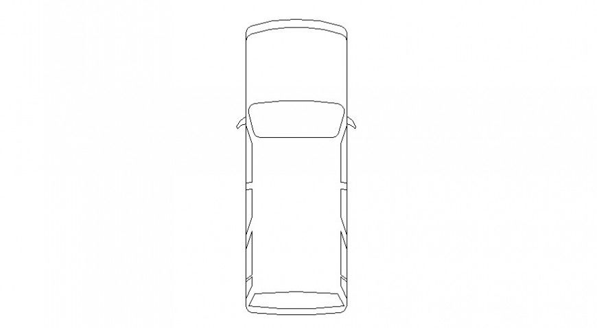 Car block in plan of AutoCAD software
