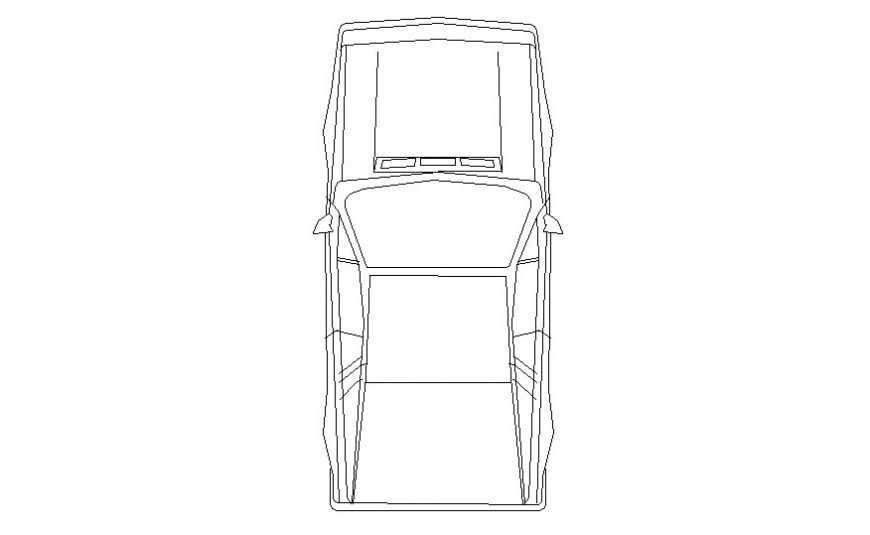 Car drawing details elevation 2d view AutoCAD file