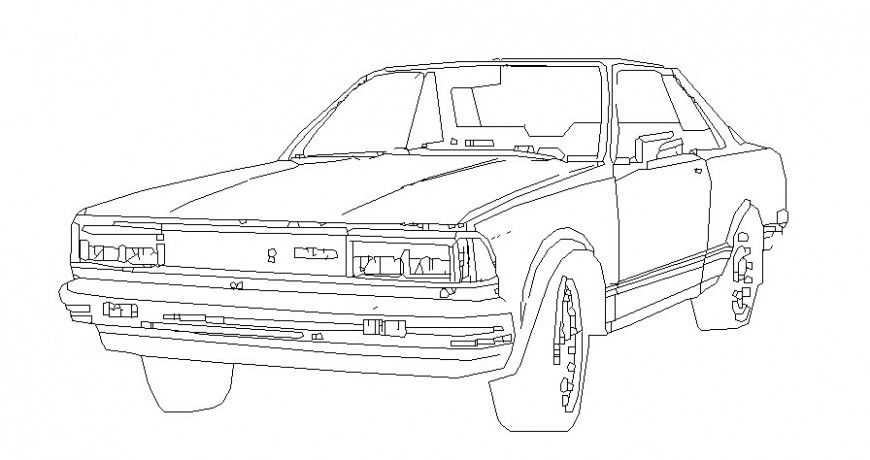 Car drawings details vehicle transportation units AutoCAD software file
