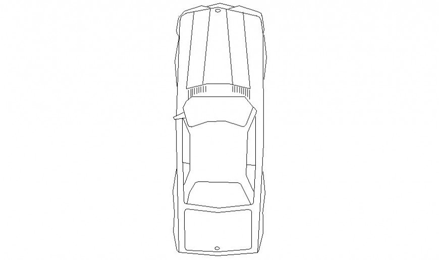 Car elevation 2d view of transportation units autocad file