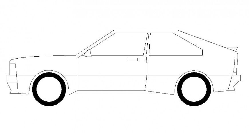 Car model with designer door in AutoCAD file