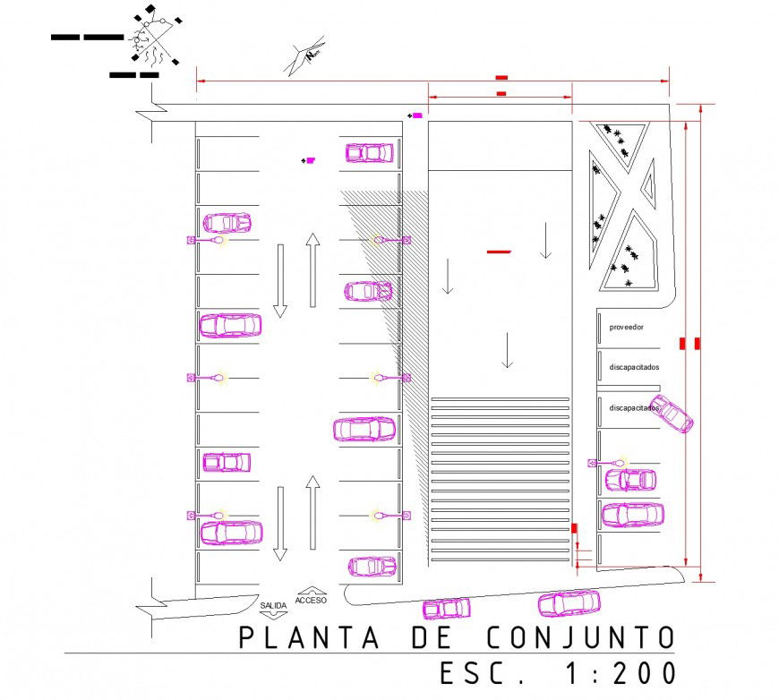 Car parking commercial building basement plan autocad file
