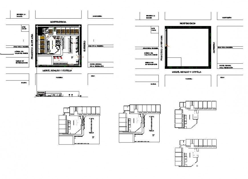 Car parking to small office planning layout file
