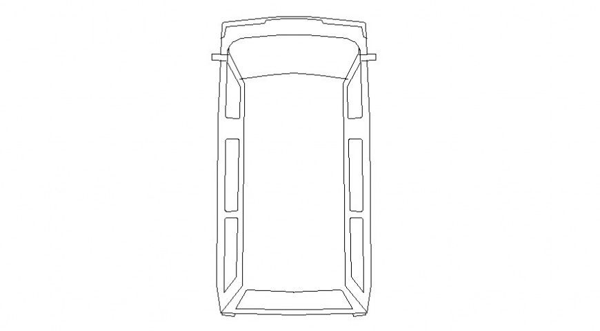 Car plan in vehicle block of AutoCAD file