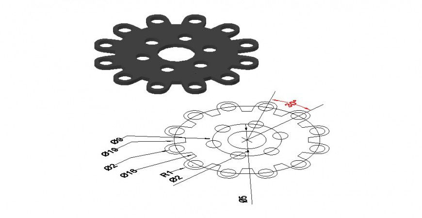 Car plating 3d detail dwg file