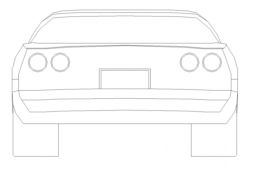 Car vehicle CAD blocks detail elevation 2d view layout dwg file