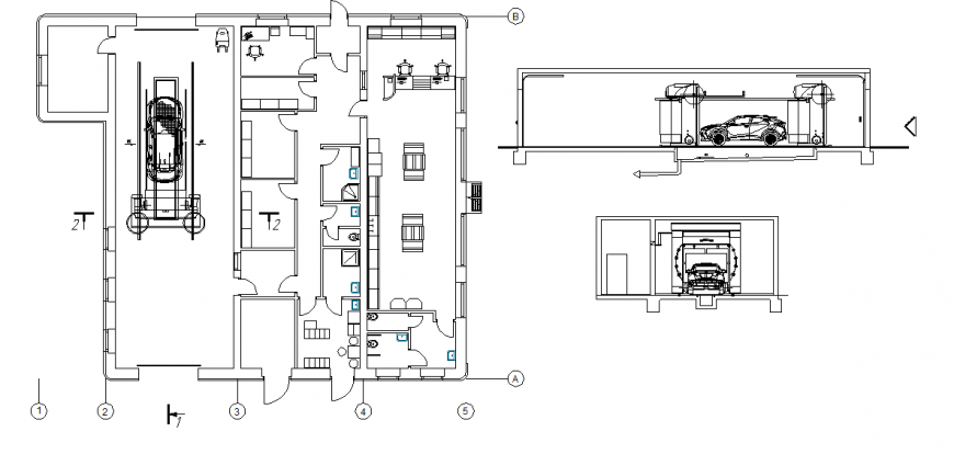 Car Wash Architecture garage Design Lay-out