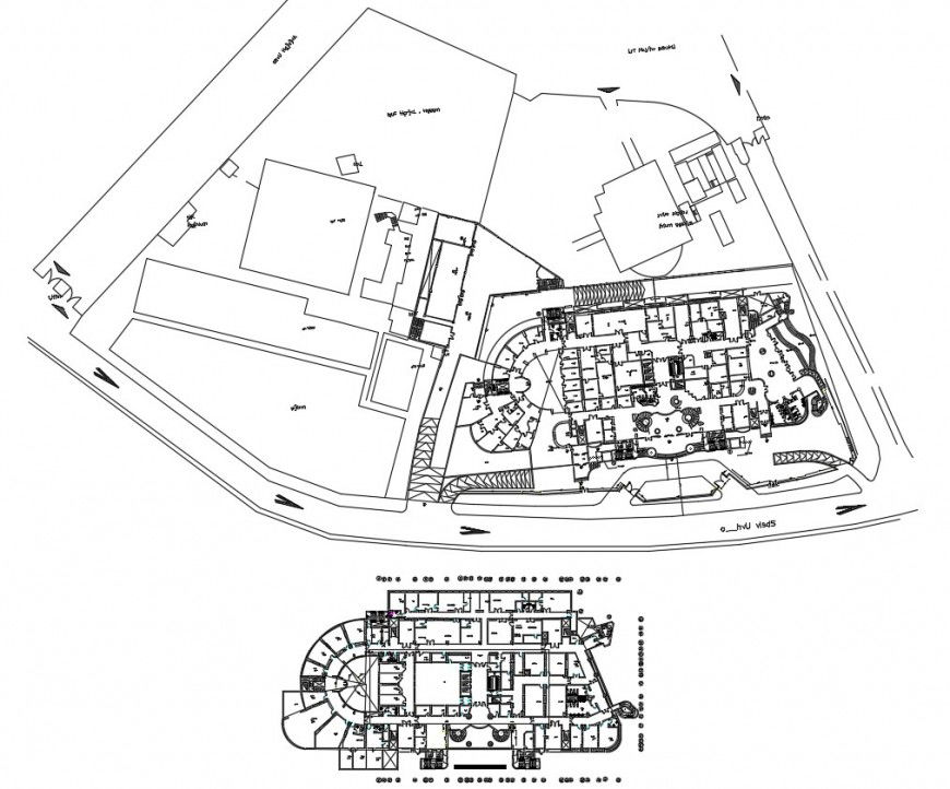 Cardiac surgery hospital building architecture layout plan cad drawing details dwg file