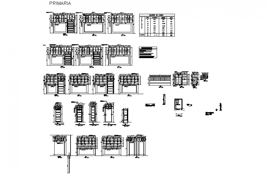 Carpentry and installation details of house doors and windows dwg file