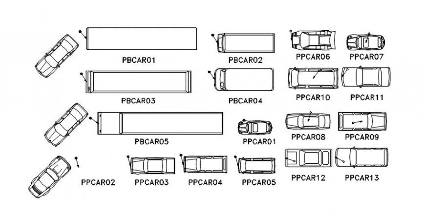 Cars, van and bus elevation blocks drawing details dwg file